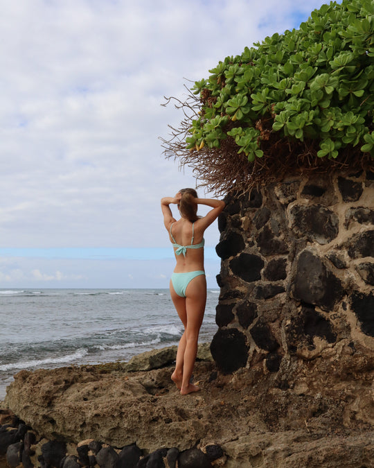 Bella Balconette Top / baby blue